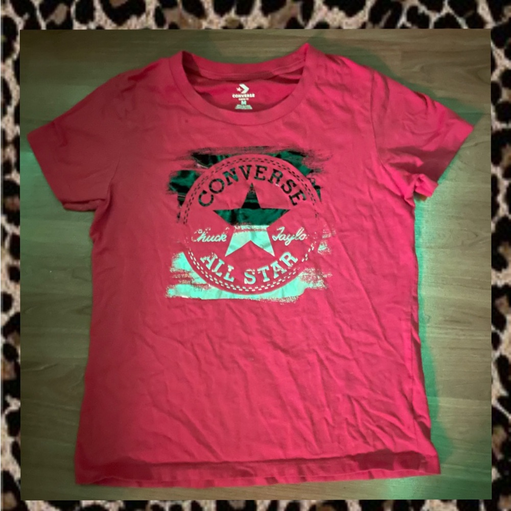Converse pink t shirt